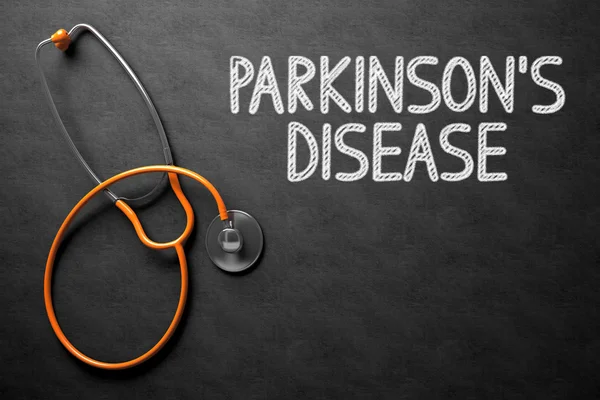 Chalkboard com conceito da doença de Parkinsons. Ilustração 3D . — Fotografia de Stock