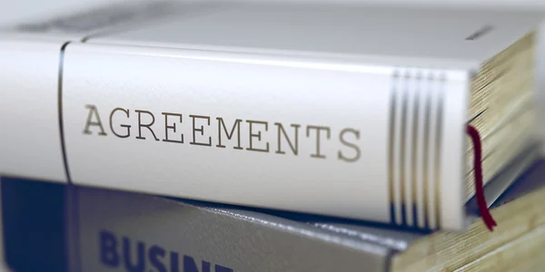 Συμφωνίες-τίτλος επιχειρηματικού βιβλίου. 3d. — Φωτογραφία Αρχείου