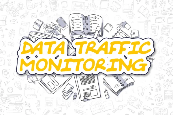Monitoreo del tráfico de datos - Concepto empresarial . —  Fotos de Stock