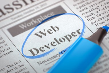 Were Hiring Web Developer. 3D.