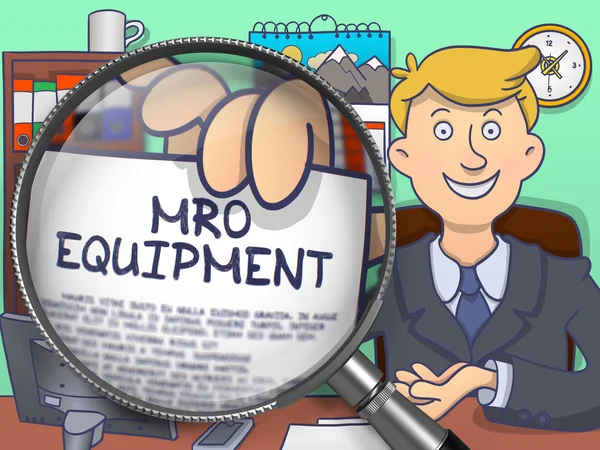 MRO-apparatuur door middel van Vergrootglas. Doodle design. — Stockfoto