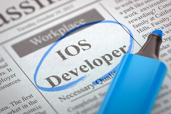 Jobb öppning iOS-utvecklare. 3d. — Stockfoto