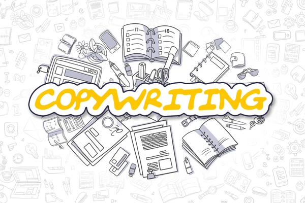 Copywriting - Doodle Yellow Inscription. Business Concept. — Stock Photo, Image