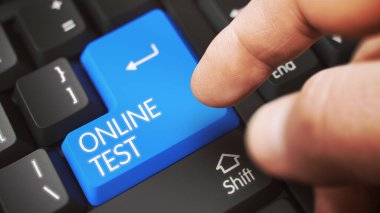 ONLINE TEST - Klavye Anahtarı Konsepti.
