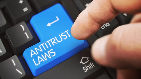 LEYES ANTITRUST - Concepto clave de teclado. — Foto de Stock