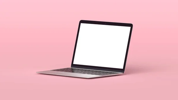 Mockup de laptop moderno com tela em branco. — Fotografia de Stock