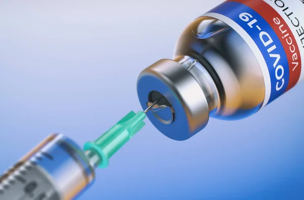 Vaccine COVID-19 Medical Ampoule. — Stock Photo, Image