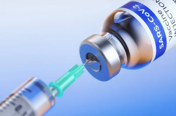 Vaccine COVID-19 Medical Ampoule. — Stock Photo, Image