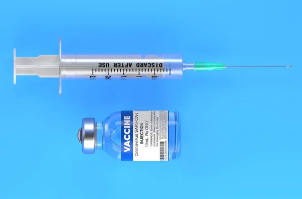 वैक्सीन COVID-19 मेडिकल Ampoule . — स्टॉक फ़ोटो, इमेज