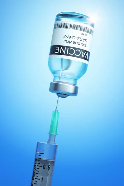 Vaccine COVID-19 Medical Ampoule. — Stock Photo, Image