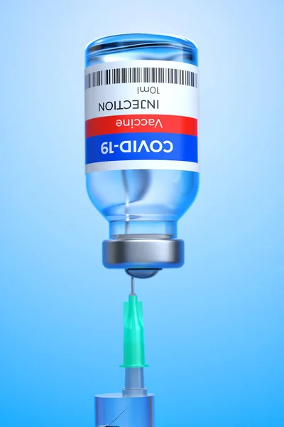वैक्सीन COVID-19 मेडिकल Ampoule . — स्टॉक फ़ोटो, इमेज