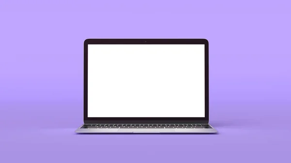 Mockup van Modern Laptop met Blanco Scherm. — Stockfoto