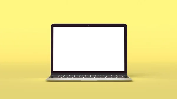 Mockup of Modern Laptop with Blank Screen. — Stock Photo, Image