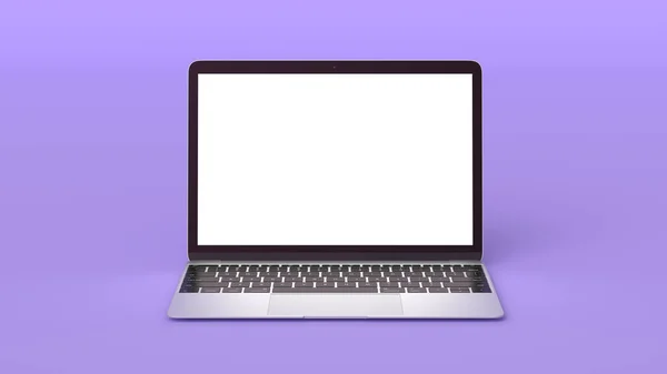 Mockup of Modern Laptop with Blank Screen. — Stock Photo, Image