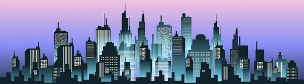 Vetor Urbano Cityscape Silhouette ilustração. —  Vetores de Stock