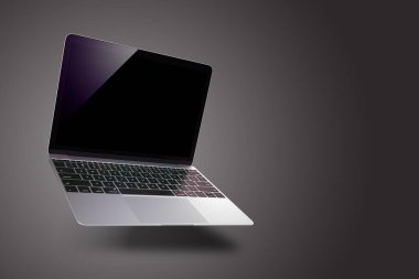 Siyah Ekranlı Modern Dizüstü Bilgisayarın Modeli.