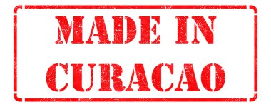 curacao kırmızı damga üzerinde yapılan.