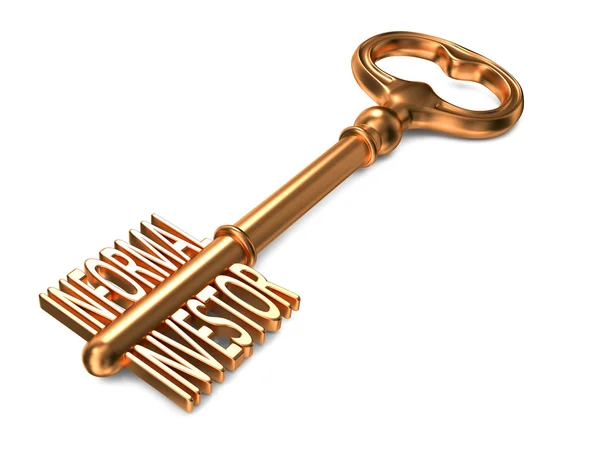 Informal Investor - Golden Key. — Stock Photo, Image