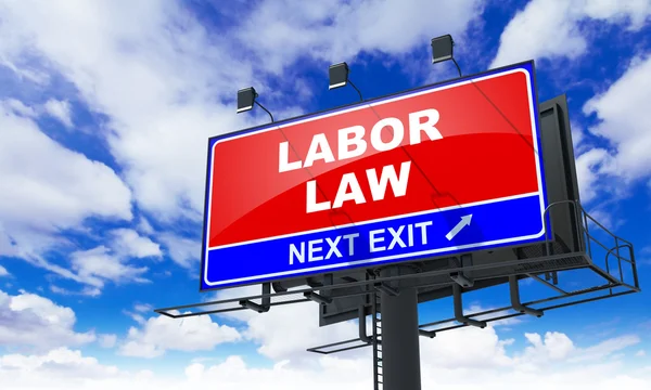 Labor Law on Red Billboard. — Stock Photo, Image