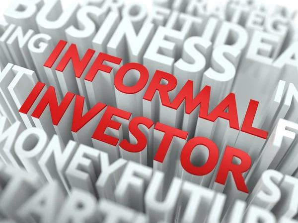 Informeller Investor - Red-Wordcloud-Konzept. — Stockfoto