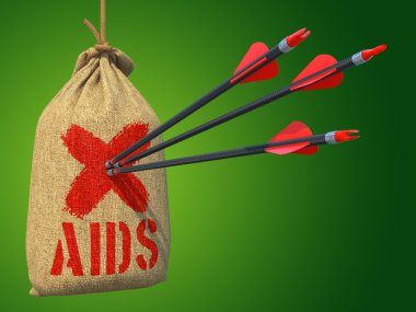 AIDS - okları kırmızı işaret hedefi vurdu..