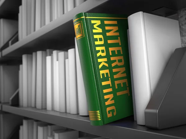 Internet Marketing - Title of Green Book. — Stock Photo, Image