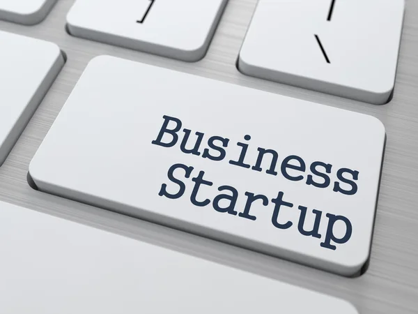 Business Startup på White Keyboard Button . – stockfoto