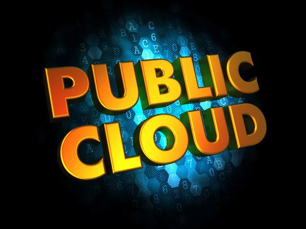 Concept de cloud public sur fond numérique . — Photo