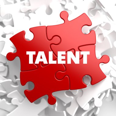 Talent on Red Puzzle. clipart
