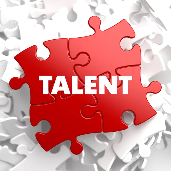 Talent op rode puzzel. — Stockfoto