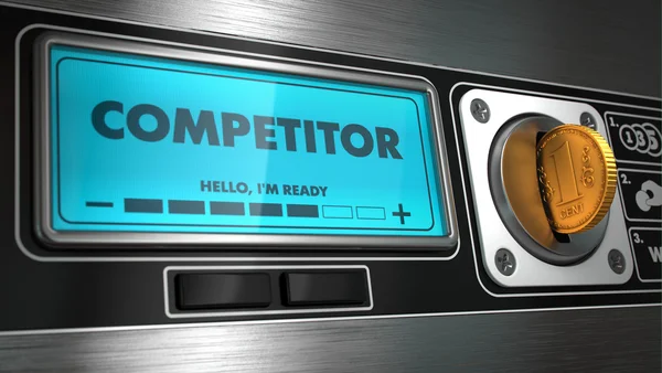 Competitor on Display of Vending Machine. — Stock Photo, Image