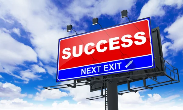 Success Inscription on Red Billboard. — Stock Photo, Image