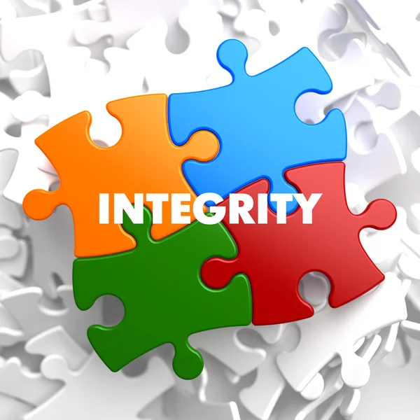 Integrity on Multicolor Puzzle. — Stock Photo, Image