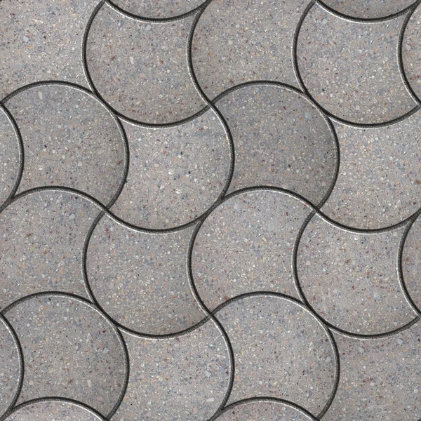 Gray Figured Pavement with Decorative Wave. — Stock Photo, Image