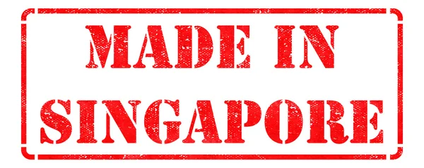 Made in Singapore su francobolli rossi . — Foto Stock