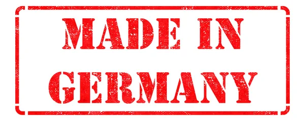 Made in Germany auf roter Marke. — Stockfoto