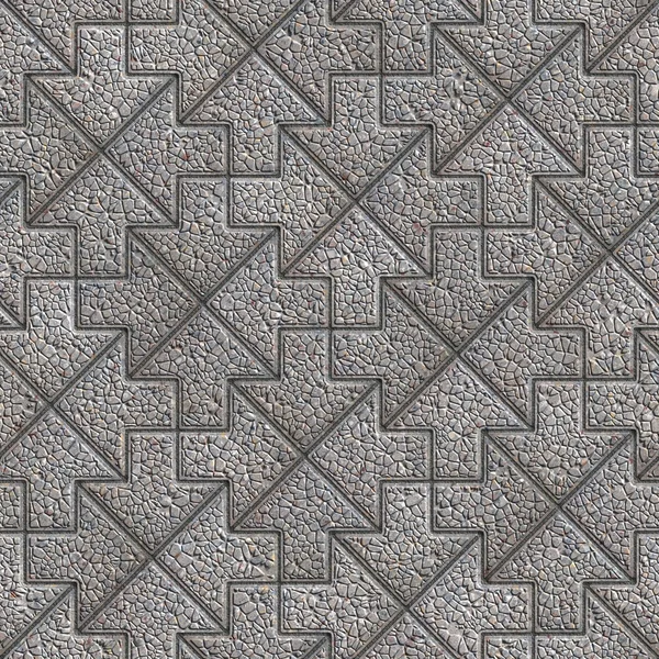 Gray Granular Mosaic Paving Slabs. — Stock Photo, Image