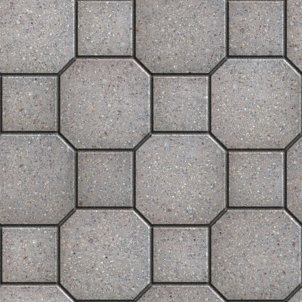 Gray Square and Octagon Paving Slabs. — Stock Photo, Image