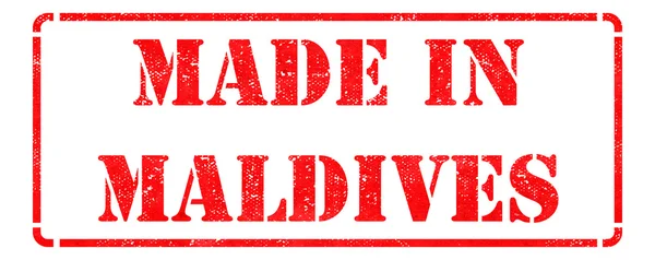 Made in Maldive su francobolli rossi . — Foto Stock