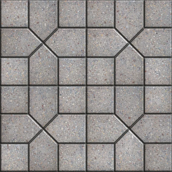 Gray Pavement  Slabs Laid in Pattern. — Stock Photo, Image