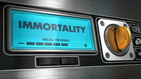 Nieśmiertelność w wyświetlacz na automat. — Zdjęcie stockowe