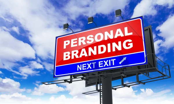 Personal Branding on Red Billboard. — Stock Photo, Image