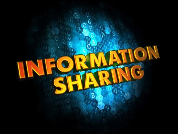 Information Sharing - Gold 3D Words. — Stock Photo, Image