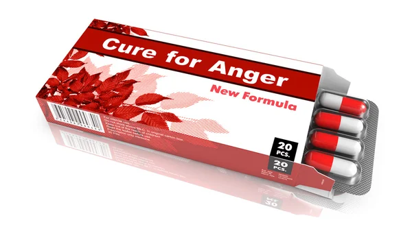 Cure for Anger - Blister Pack Tablets. — Stock Photo, Image