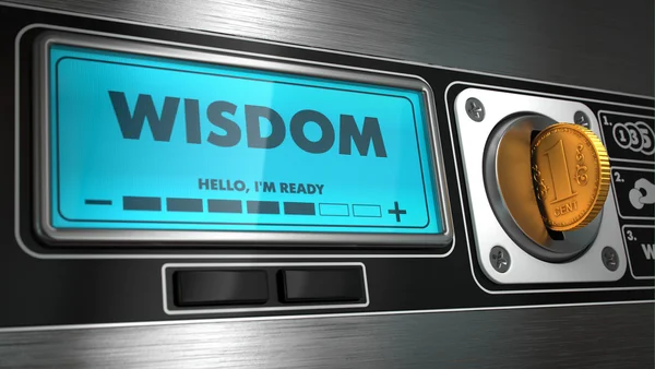 Wisdom on Display of Vending Machine. — Stock Photo, Image