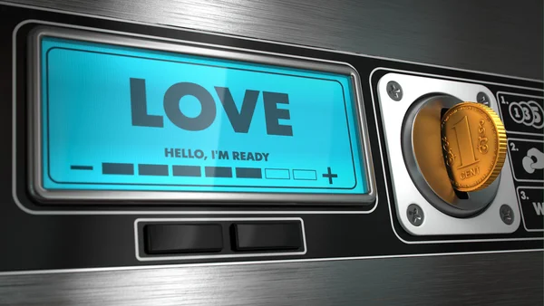 Love on Display of Vending Machine. — Stock Photo, Image