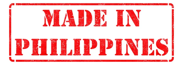 Made in Philippines - Red Rubber Stamp. — Stock Photo, Image