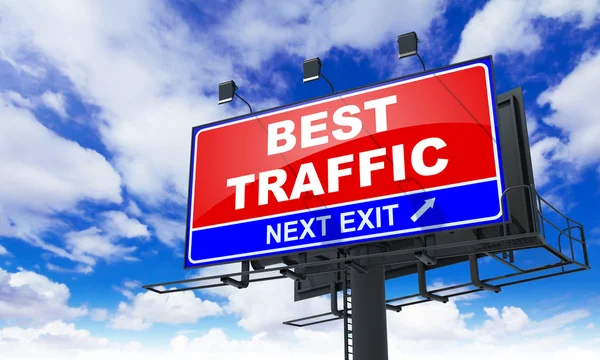 Best Traffic Inscription on Red Billboard. — Stock Photo, Image