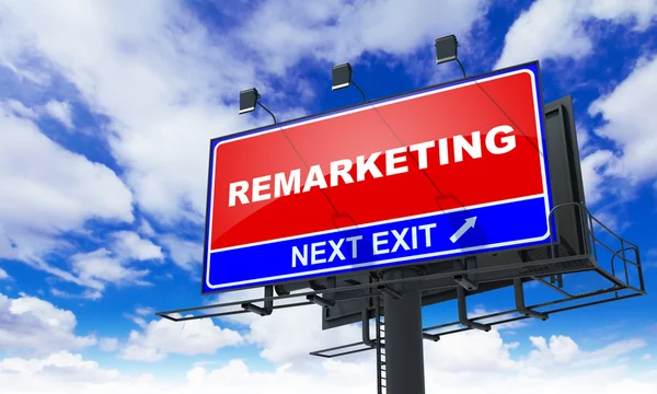 Iscrizione al remarketing su cartellone rosso . — Foto Stock