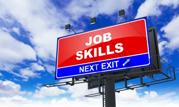 Job Skills Inscription on Red Billboard. — Stock Photo, Image